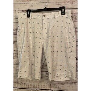 Walter Hagen Golf Shorts Men's Size 36  Perfect 11 White Golf Cart Allover Print